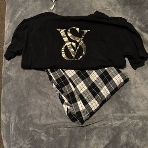 Victoria's Secret Black and White Pajama Set